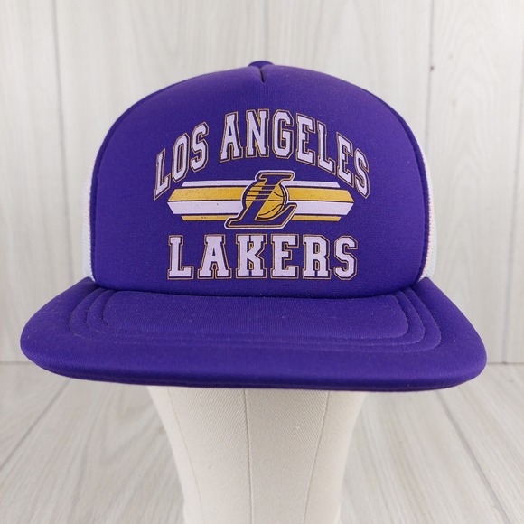 adidas Originals Other - Adidas LA Lakers Trucker Hat Mens OS Purple NBA Snapback Mesh Foam Trefoil Logo